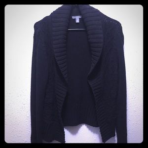 Black knit cardigan